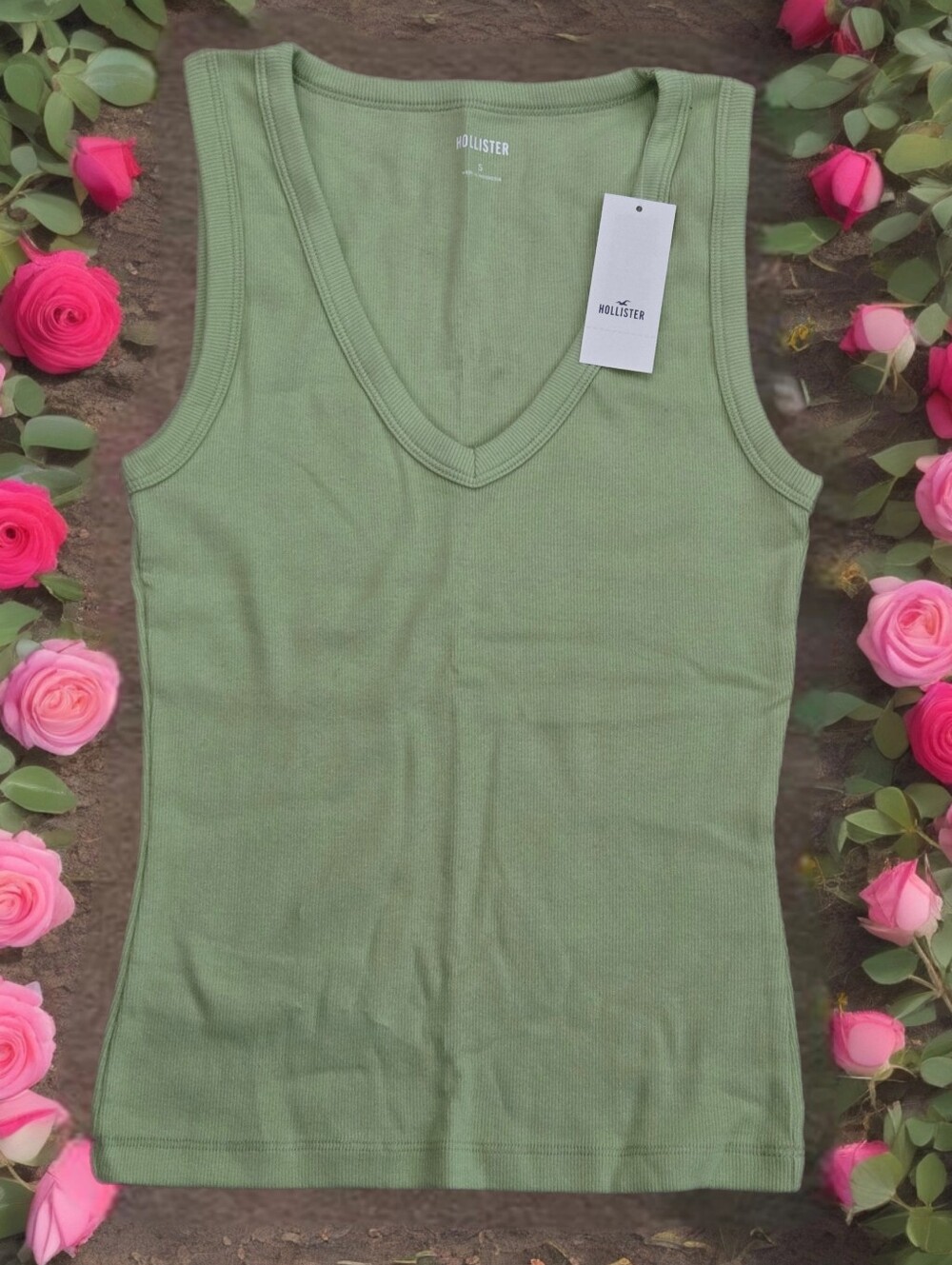 Hollister rib tank top Women size small